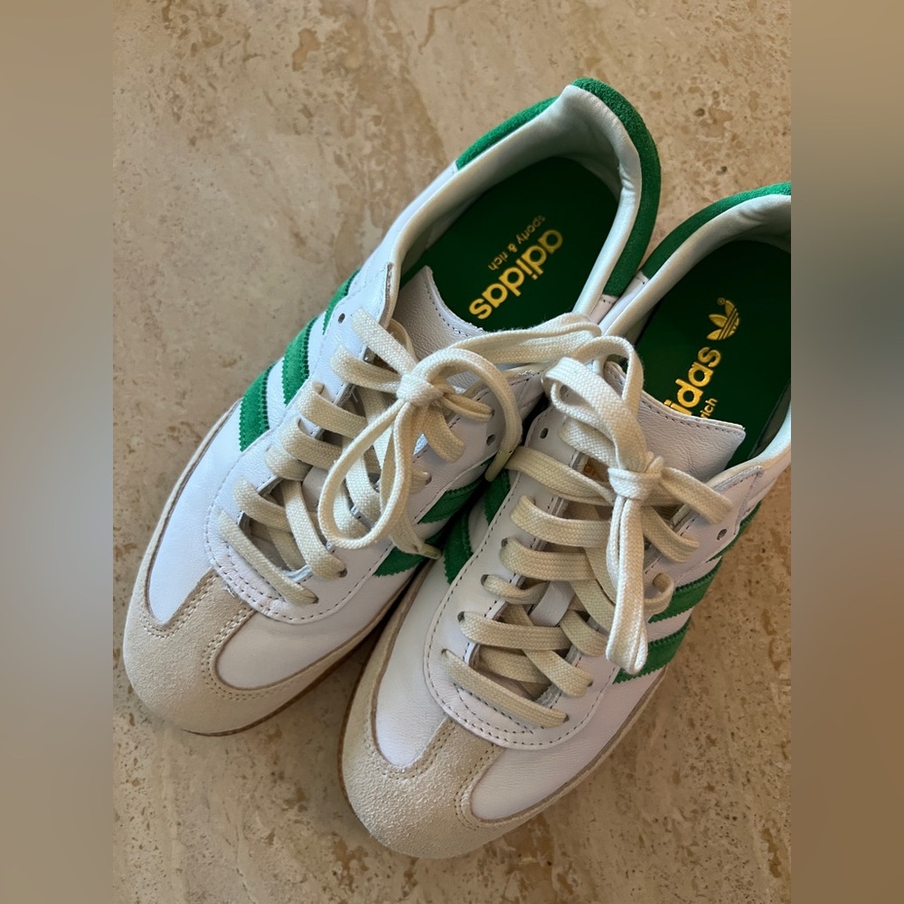 Adidas Sporty & Rich Sambas low top sneakers white green size 6 men’s women’s 7 - Picture 13 of 16